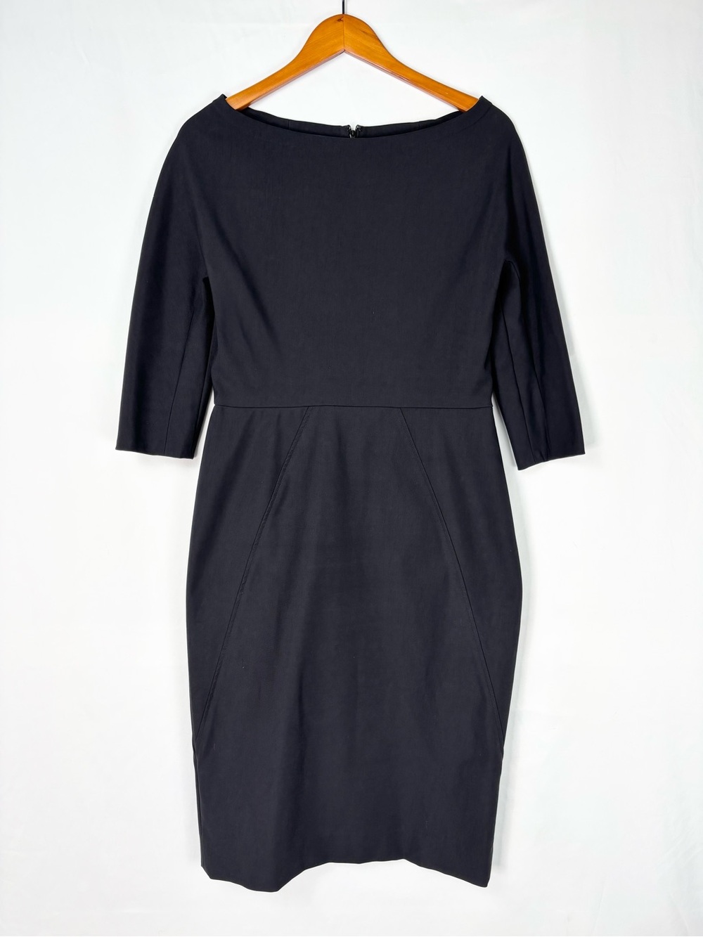 Lela Rose Boatneck Mini Dress Half Sleeve Black Size 12